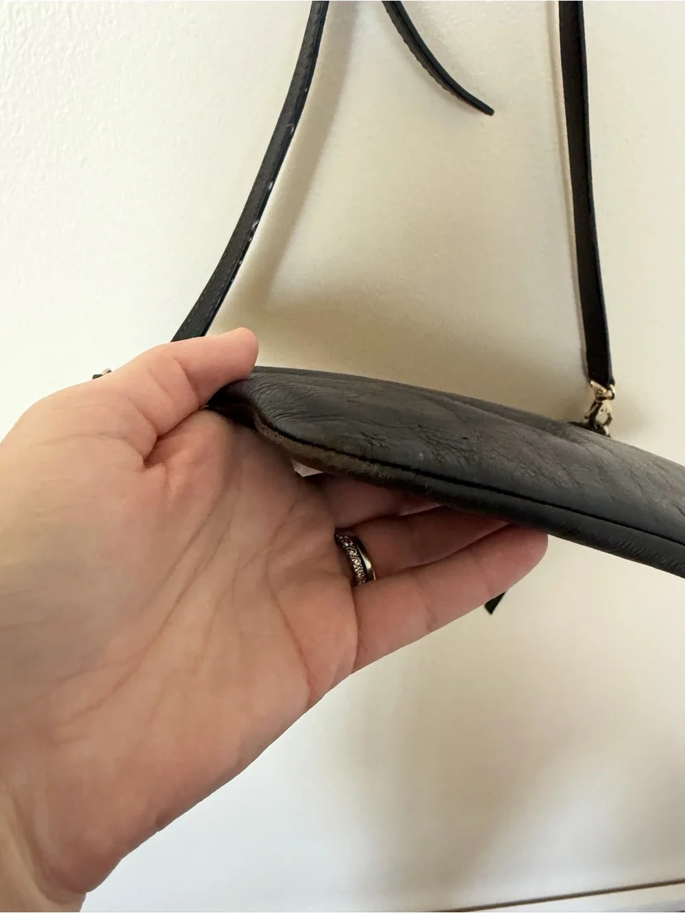 FOSSIL Black Pebbled Leather Crossbody